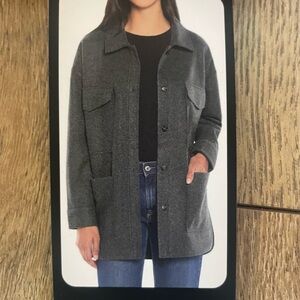 Banana Republic Women’s Dark Gray Charcoal 4 Pocket Shacket Shirt Jacket